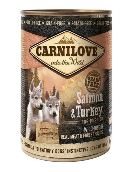 كارنيلوف طعام رطب بالسلمون و الديك الرومي للكلاب الصغيرة- 6 حبات* 400 جرام