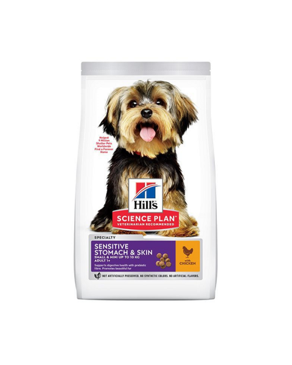 هيلز طعام جاف بالدجاج للمعدة والجلد الحساس للكلاب البالغة- 1.5 كجم