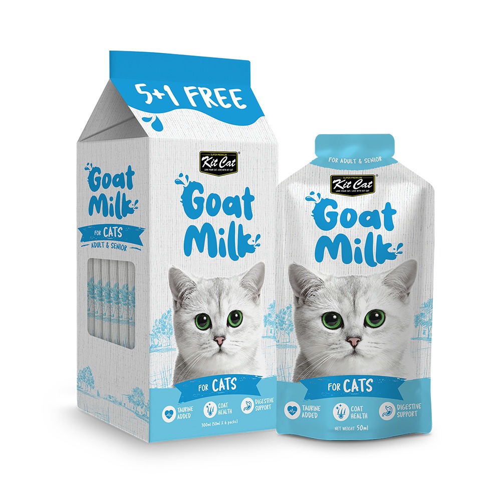 كيت كات حليب الماعز للقطط - 5+1 اظرف * 50 مل