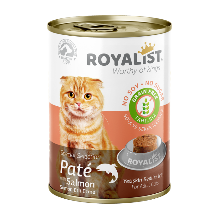 روياليست طعام رطب بباتيه السلمون للقطط البالغة- 12 حبة*400 جرام