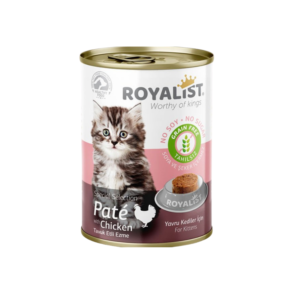 روياليست طعام رطب بباتيه الدجاج للقطط الصغيرة- 12 حبة*400 جرام