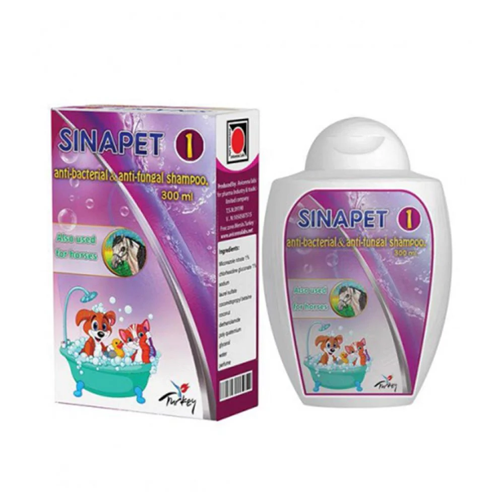 سينابت 1 شامبو مضاد للبكتريا و فطريات القطط, الكلاب, و الخيول- 300 مل