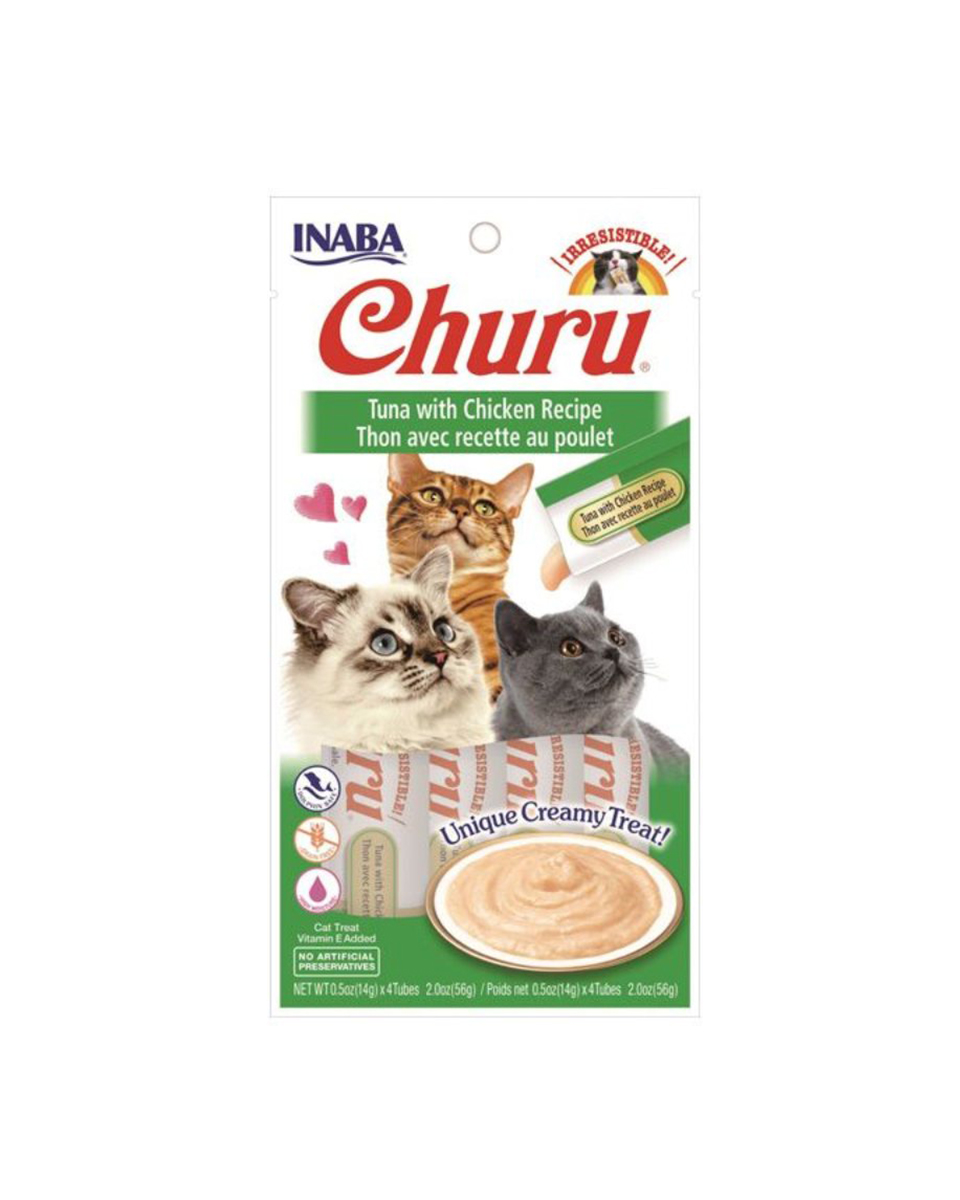 اينابا تشورو مكافآت للقطط هريسة التونة مع الدجاج 56 جرام