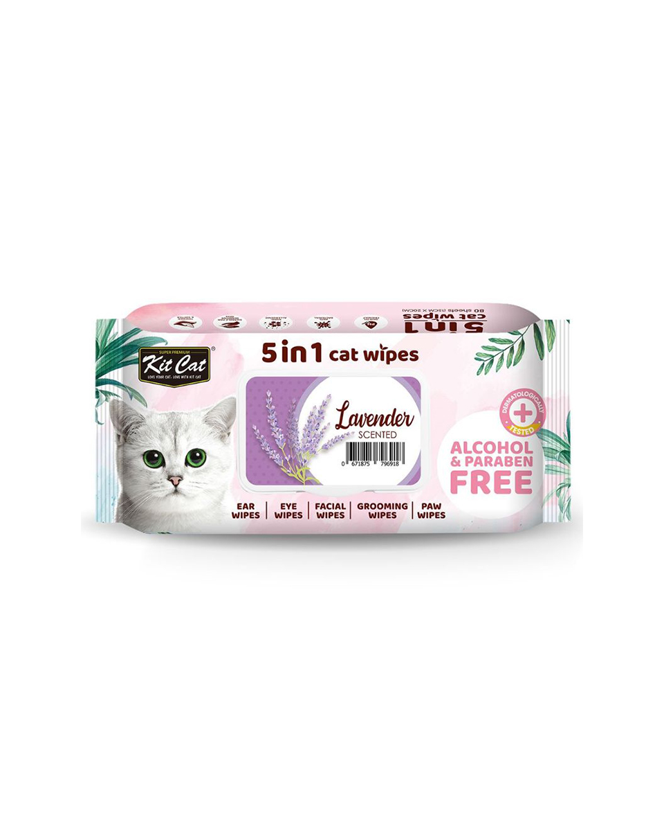 كيت كات مناديل معطرة 5 في 1, لافندر, 80 منديل