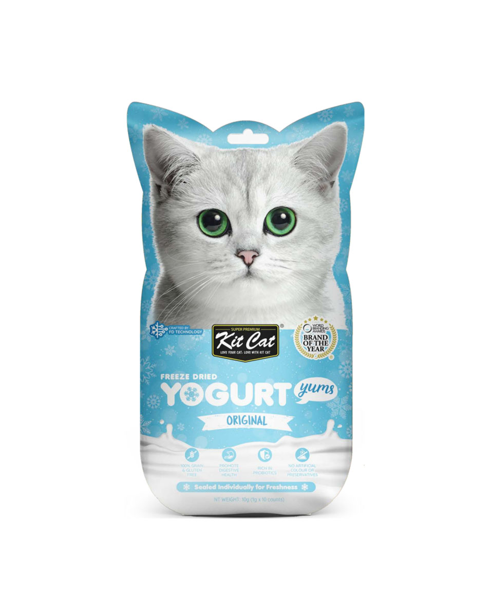 كيت كات مكافأة زبادي للقطط مجمدة ومجففة بالنكهة الطبيعية 10* 1 جرام