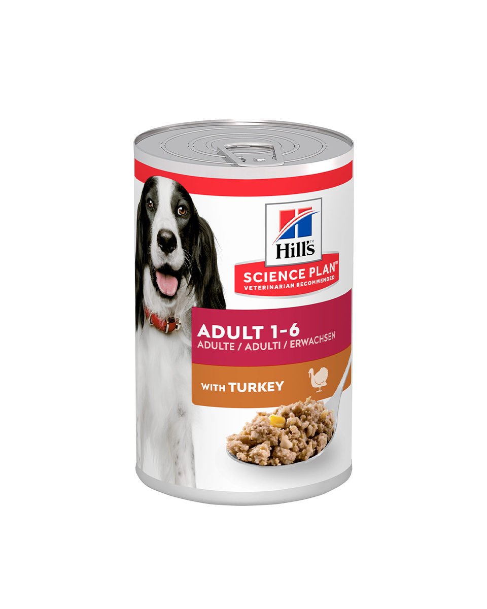 هيلز طعام رطب بالديك الرومي للكلاب البالغة- 370 جرام