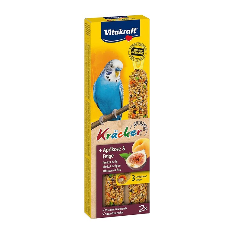 فيتاكرافت كراكر مكافات بالتين و المشمش لطيور البادجيز- 60 جرام