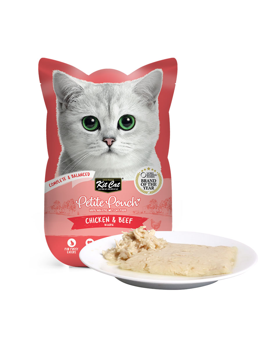 كيت كات اكل رطب للقطط بالدجاج و اللحم البقري 70 جرام