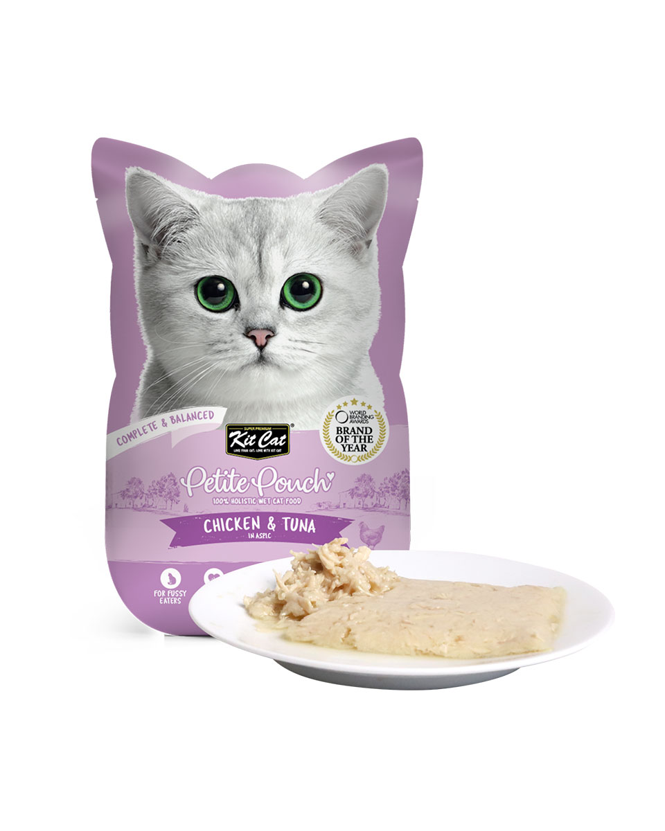 كيت كات اكل رطب للقطط بالدجاج و التونة 70 جرام