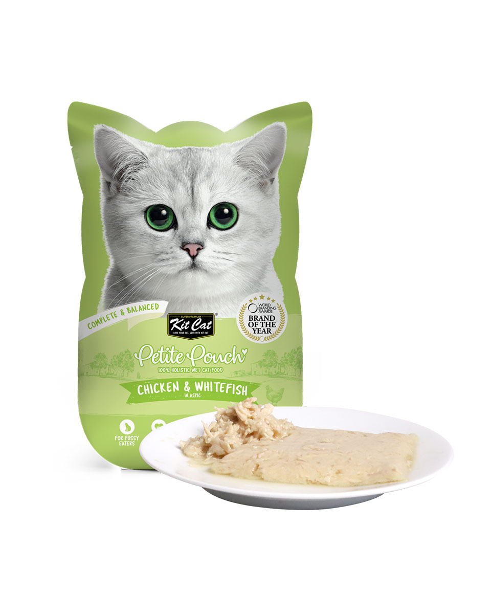 كيت كات اكل رطب للقطط بالدجاج و السمك الابيض 70 جرام