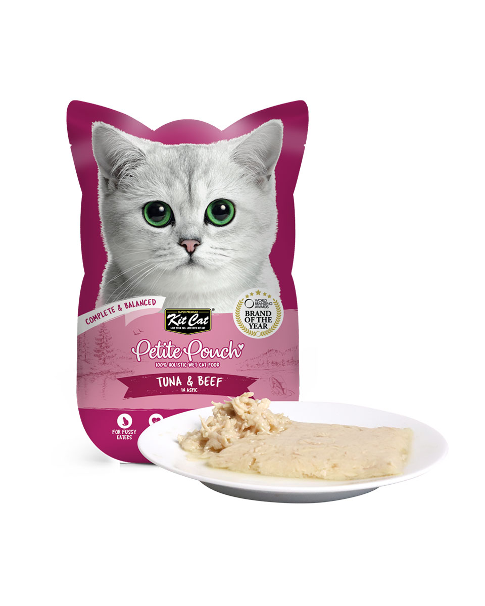 كيت كات اكل رطب للقطط بالتونة و اللحم البقري 70 جرام