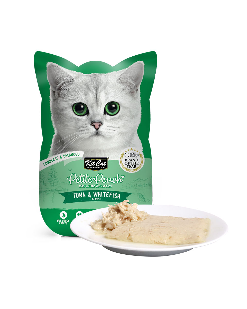 كيت كات اكل رطب للقطط بالتونة و السمك الابيض 70 جرام