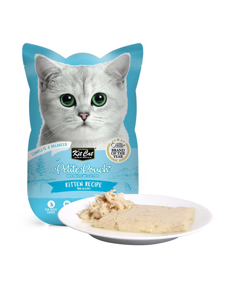 كيت كات اكل رطب للقطط الصغيرة -كتن- متكامل ومتوازن بالتونة في الجيلي 70 جرام